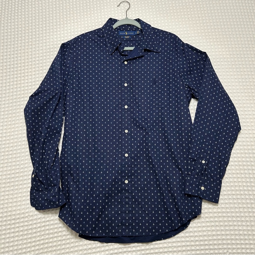 Ralph Lauren Blue Casual Button Down Shirt.